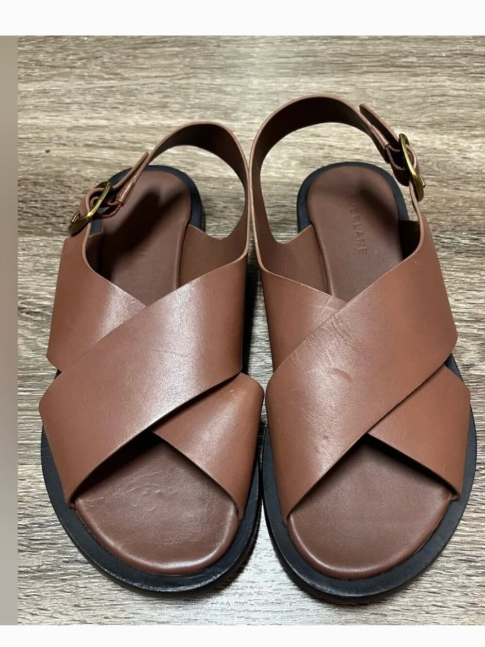 Everlane The City Crossover Sandal in Rum - Picture 3 of 6